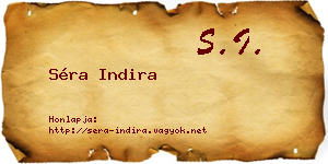 Séra Indira névjegykártya